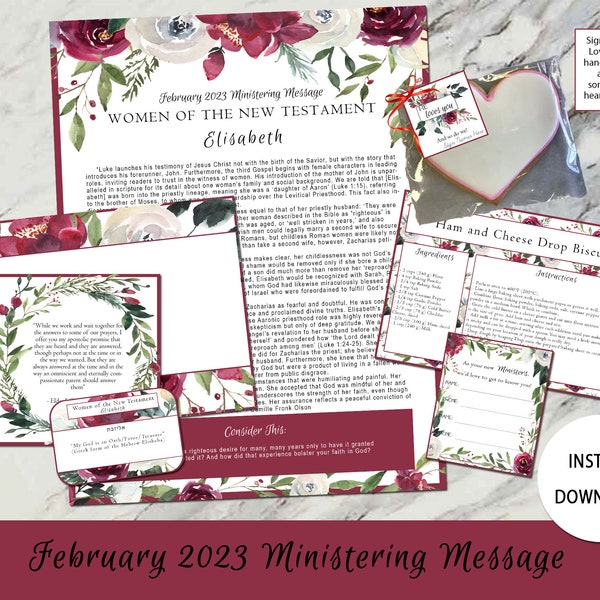 February 2023 Ministering Kit: Women of the New Testament - Elisabeth