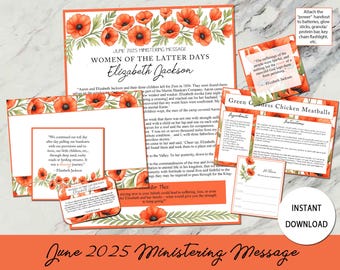 June 2025 Ministering Kit: Women of the Latter Days - Elizabeth Jackson