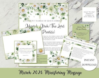 March 2026 Ministering Kit: Ancient Names of Jesus Christ - Jehovah Jireh (The Lord Will Provide)