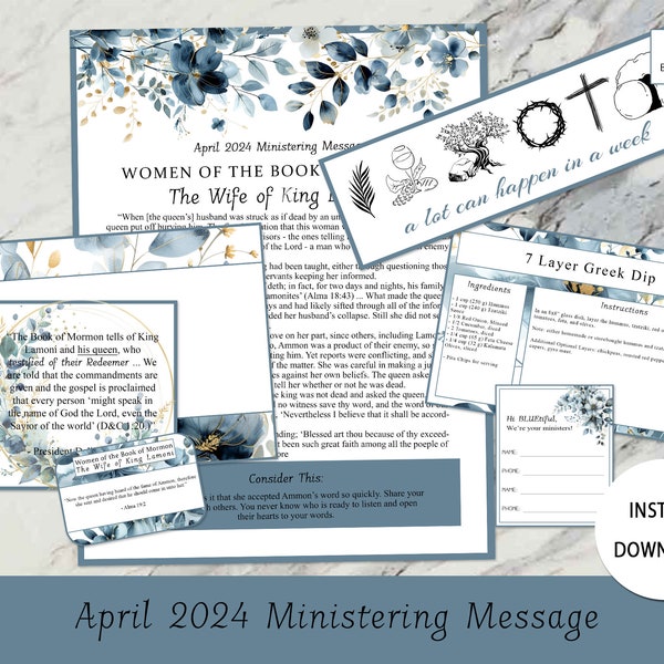 April 2024 Ministering Kit: Women of the Book of Mormon - The Wife of King Lamoni