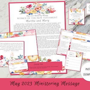 May 2023 Ministering Kit: Women of the New Testament - Martha & Mary