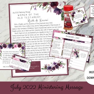 July 2022 Ministering Message: Women of the Old Testament - Ruth & Naomi