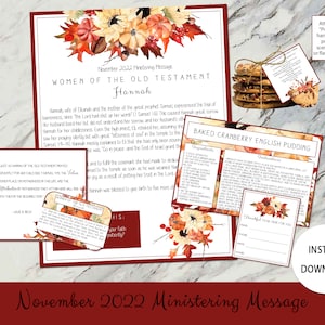 November 2022 Ministering Message: Women of the Old Testament - Hannah