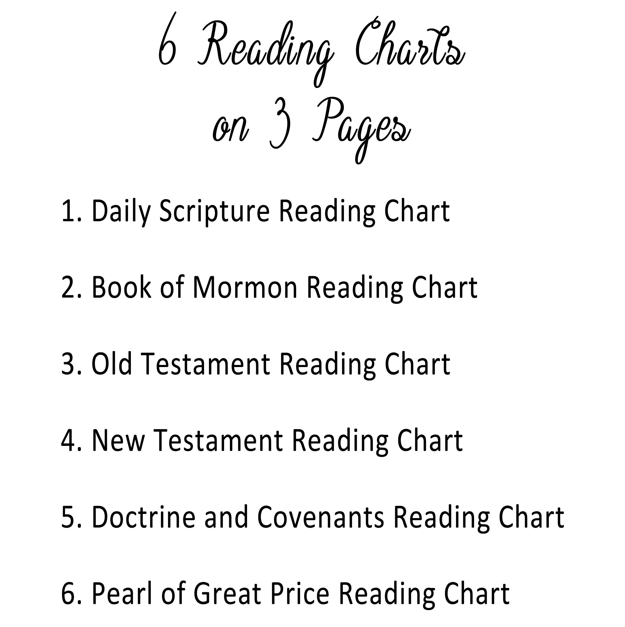 Scripture Reading Charts - Etsy