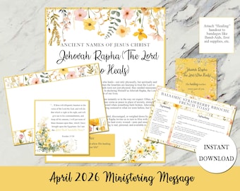 April 2026 Ministering Kit: Ancient Names of Jesus Christ - Jehovah Rapha (The Lord Who Heals)