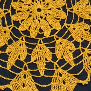 New yellow crochet doily-crochet tablecloth image 2