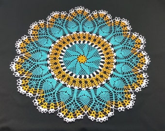 ヴィンテージハンドメイド刺繍クロスステッチ夏の花のテーブルクロス