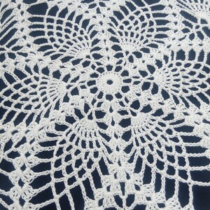 New light beige crochet doily-crochet tablecloth image 5