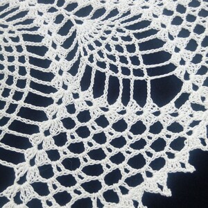 New light beige crochet doily-crochet tablecloth image 4