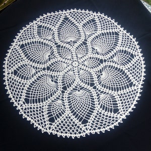 New light beige crochet doily-crochet tablecloth image 1