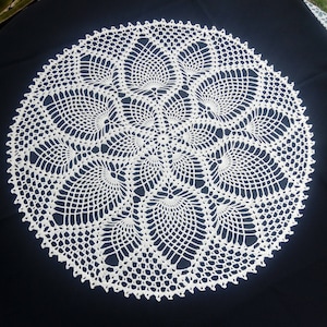 New light beige crochet doily-crochet tablecloth image 1