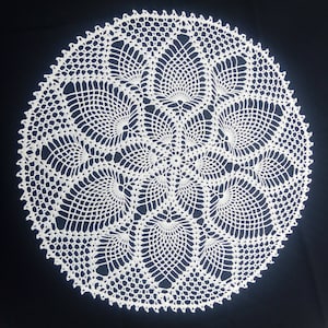 New light beige crochet doily-crochet tablecloth image 3