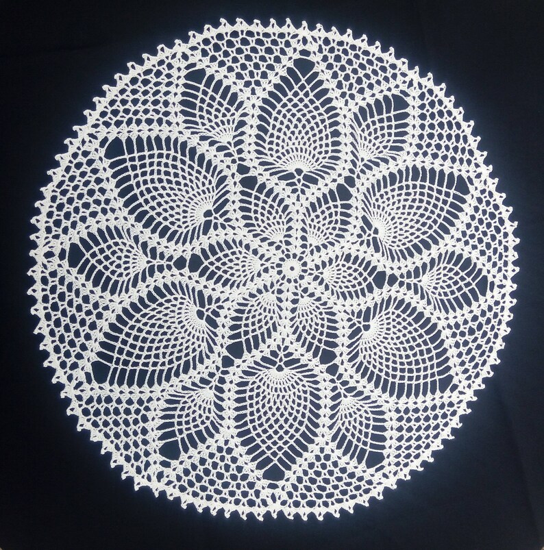 New light beige crochet doily-crochet tablecloth image 3