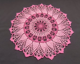 New pink crochet doily-crochet tablecloth