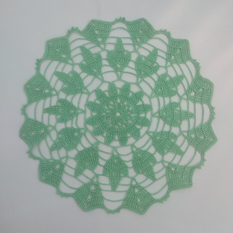 Turquoise Crochet Doilycrochet Tableclothturquoise Doilycrochet