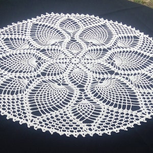 New light beige crochet doily-crochet tablecloth image 2