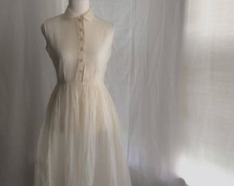 1950's Vintage Swiss Dot Day Dress