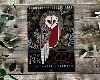 2024 Calendar | Botanical | Floral | Garden | Forest | Northwest | Woodland | Wall Calendar | Art Calendar | West Coast | 2024 Art Calendar