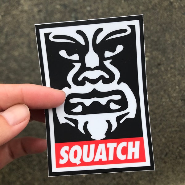 Squatch Sticker | Sasquatch Sticker | Bigfoot Sticker | Decal | Northwest | Sasquatch | Forest | Cryptid | Mythical