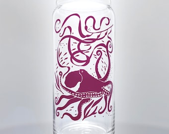 Beer Lovers Gift | Beer Glass | Pint Glass | Octopus | Ocean |