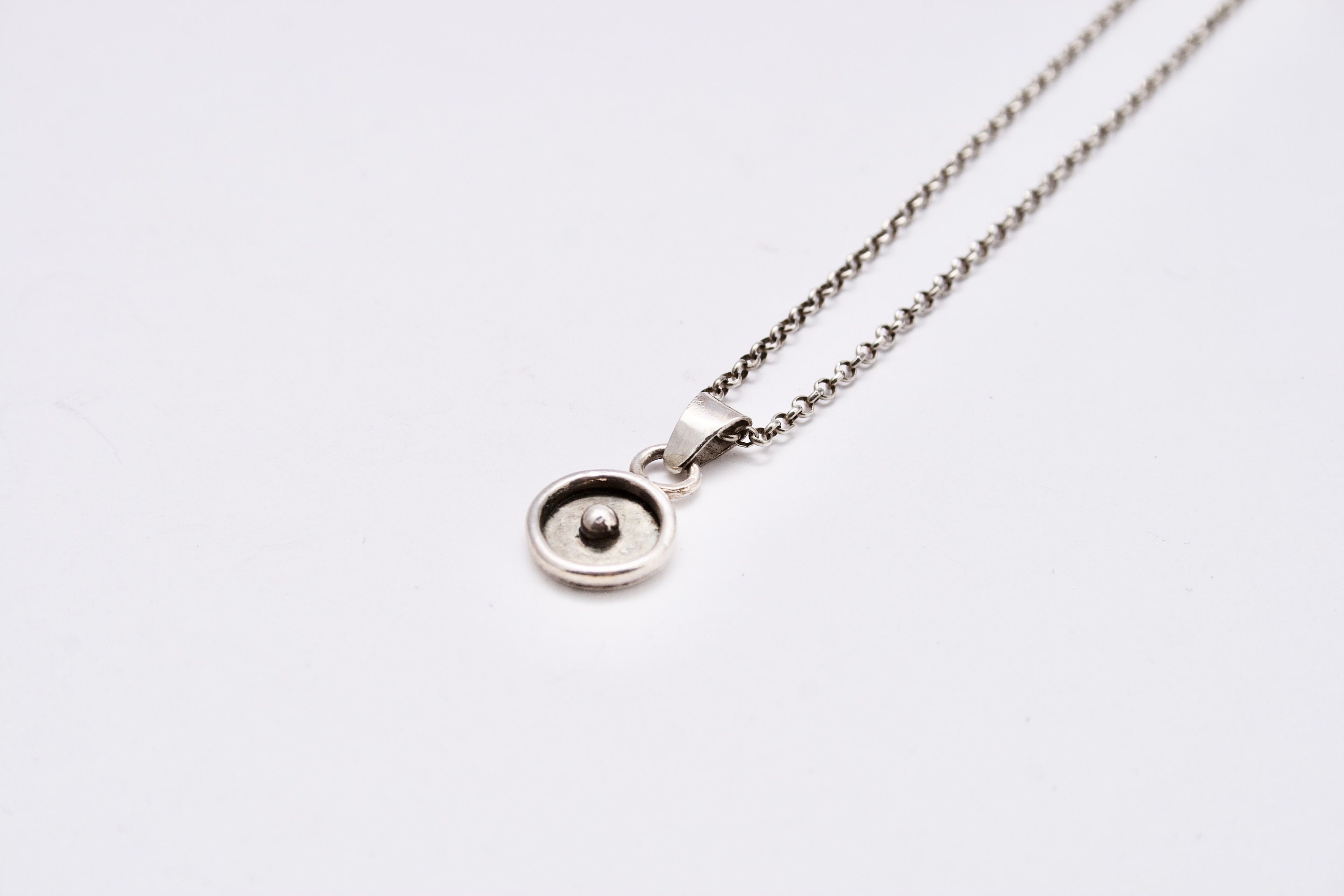 Talisman charm necklace in white gold