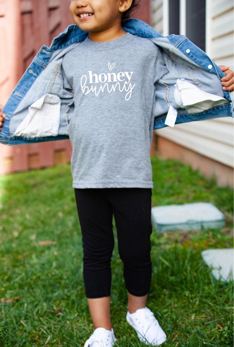April Baby Coming Home Outfit Honey Bunny Toddler Long Sleeve Shirt Easter Day Bodysuit Toddler Tee Spring Outfit