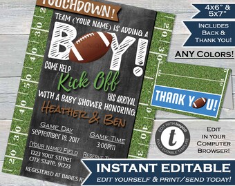 football baby shower etsy