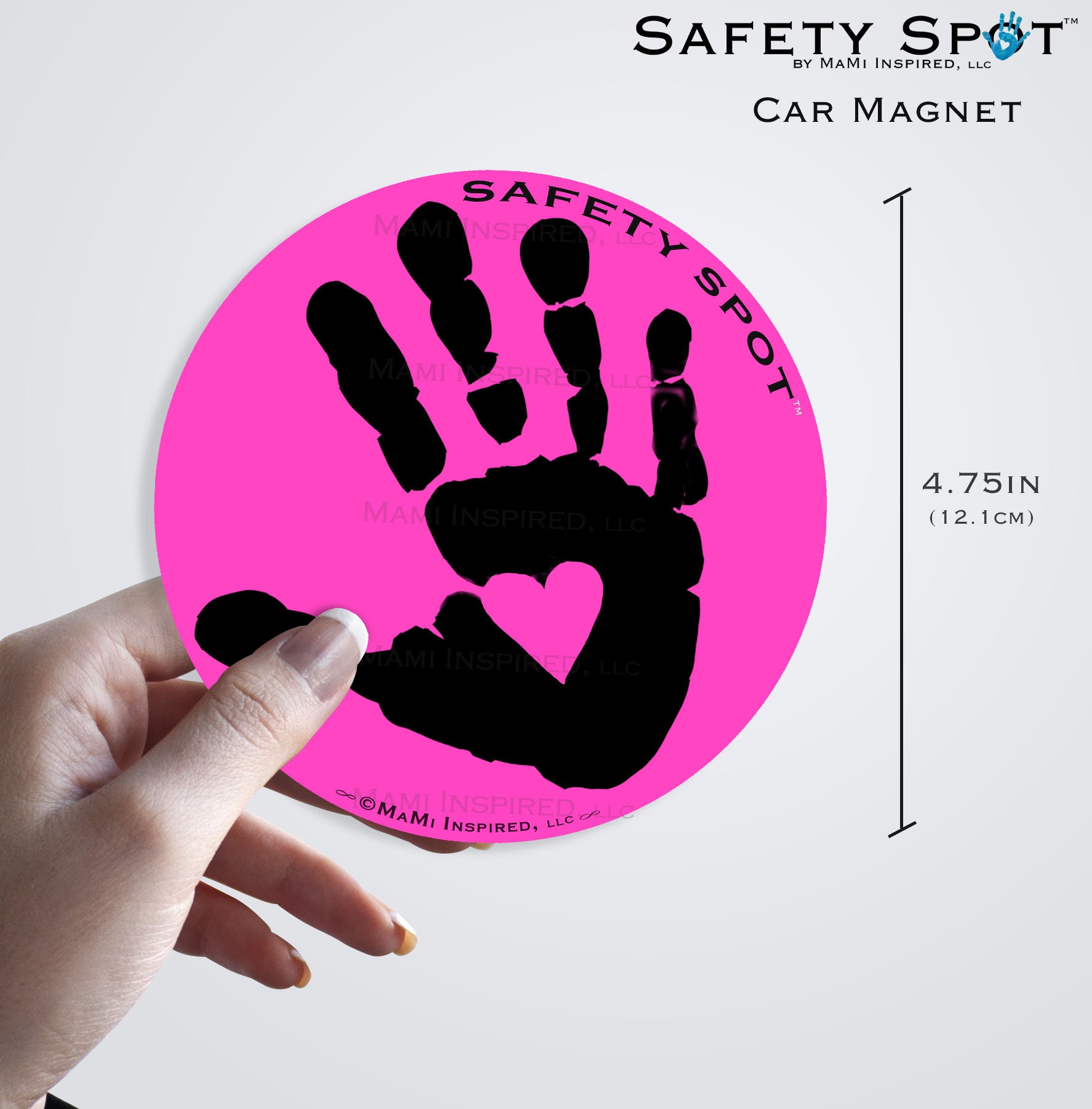 Aimant de voiture Safety Spot ™, empreinte de main pour tout-petit,  sécurité de voiture pour
