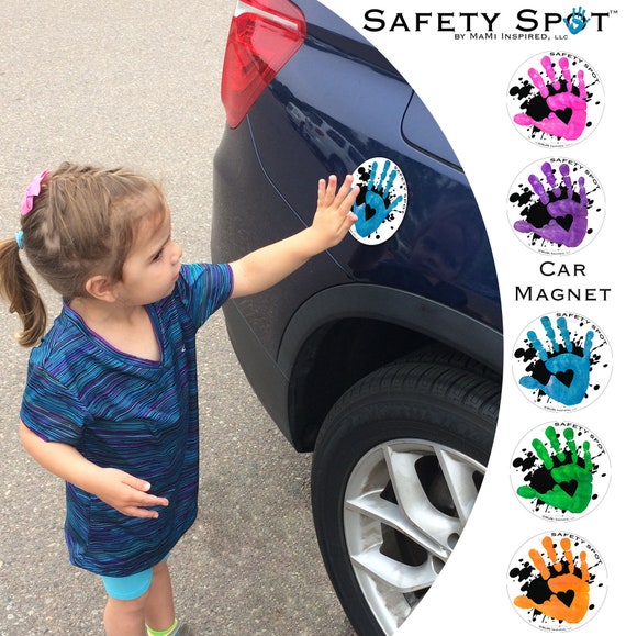 Sicherheit Punkt ™ Kinder-Hand-Auto-Magnet Kleinkind Kind Car Spot, Auto- Sicherheit Kinder-Auto Sicherheit Parkplatz Handabdruck sicheren Ort zu  stehen reappn SPLAT - .de