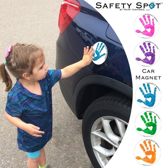Aimant de voiture Safety Spot ™, empreinte de main pour tout-petit,  sécurité de voiture pour