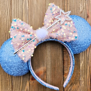 Cinderella Minnie Ears, Fairy God Mother Minnie Ears, Disney Ears, Minnie Mouse Ears
