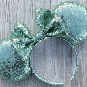 Minnie Mouse Ears, Disney Ears, Minnie Mouse Ears, Mickey Mouse Ears, Mickey Ears, Disney Ears, Mint Sequin Minnie Ears, Mint Ears