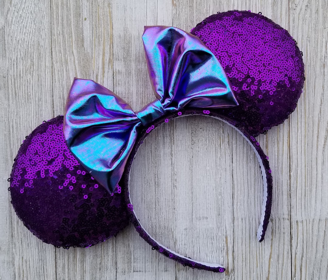 Disney Inspired STITCH Purple Iridescent Minnie Ears Headband - NWOT s-l400.jpg main image 3