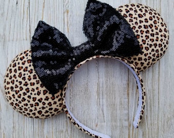 Cheetah minnie ears, cheetah mickey ears, minnie ears, mickey ears, minnie mouse ears, mickey mouse ears, disney ears, disney minnie ears,