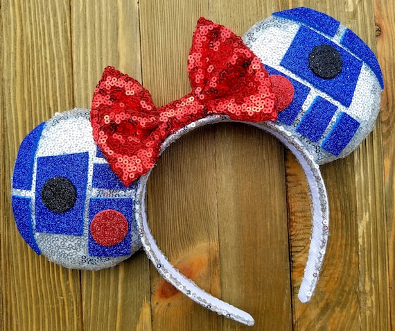 R2D2 Minnie Mouse Ears Disney Ears Minnie Ears R2D2 Mickey - Etsy