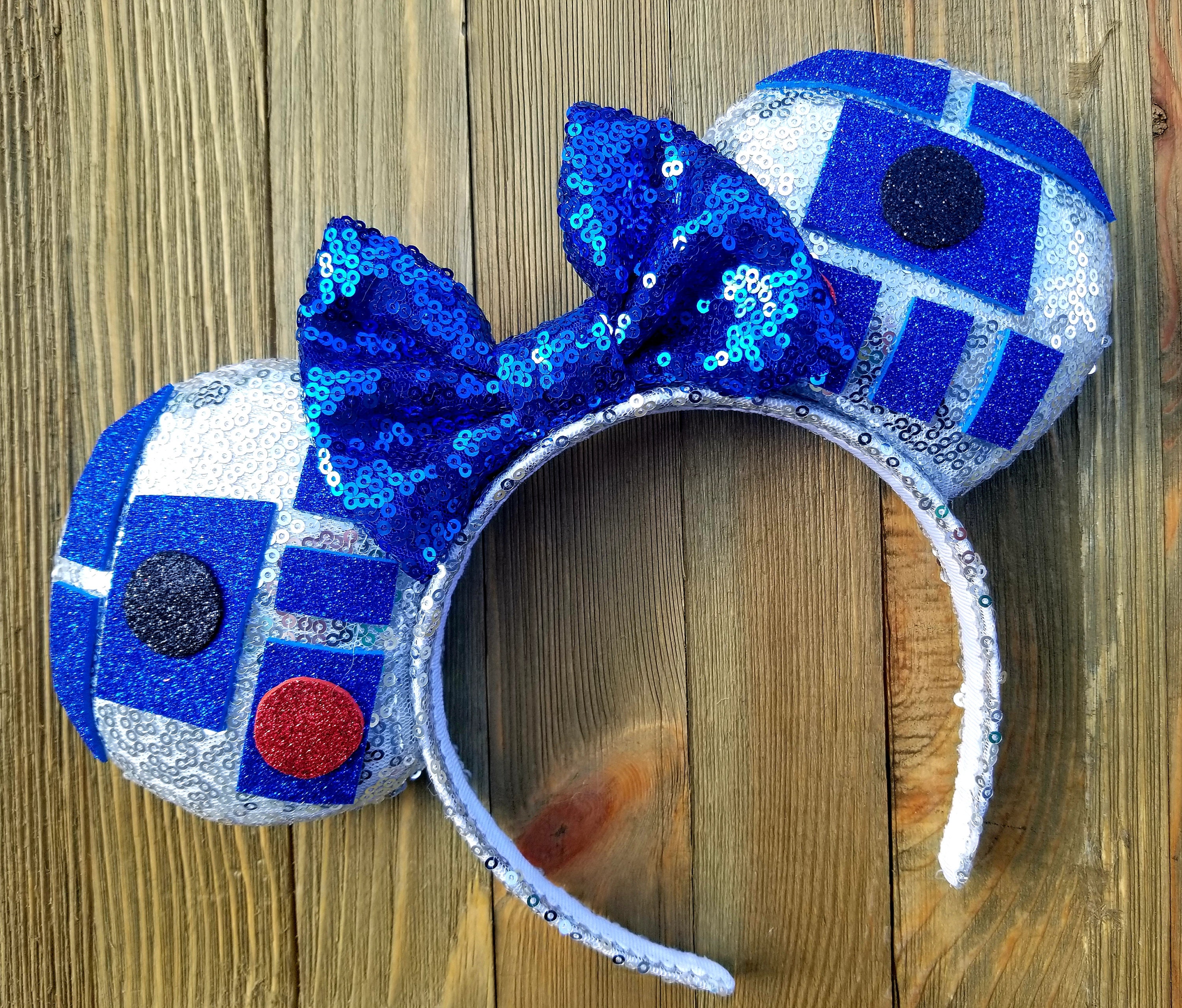 R2D2 Minnie Mouse Ears, Disney Ears, Minnie Ears, R2D2 