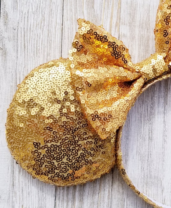 Gold Disney Ears, Gold Minnie Ears, Gold Mickey Ears  display picture 1
