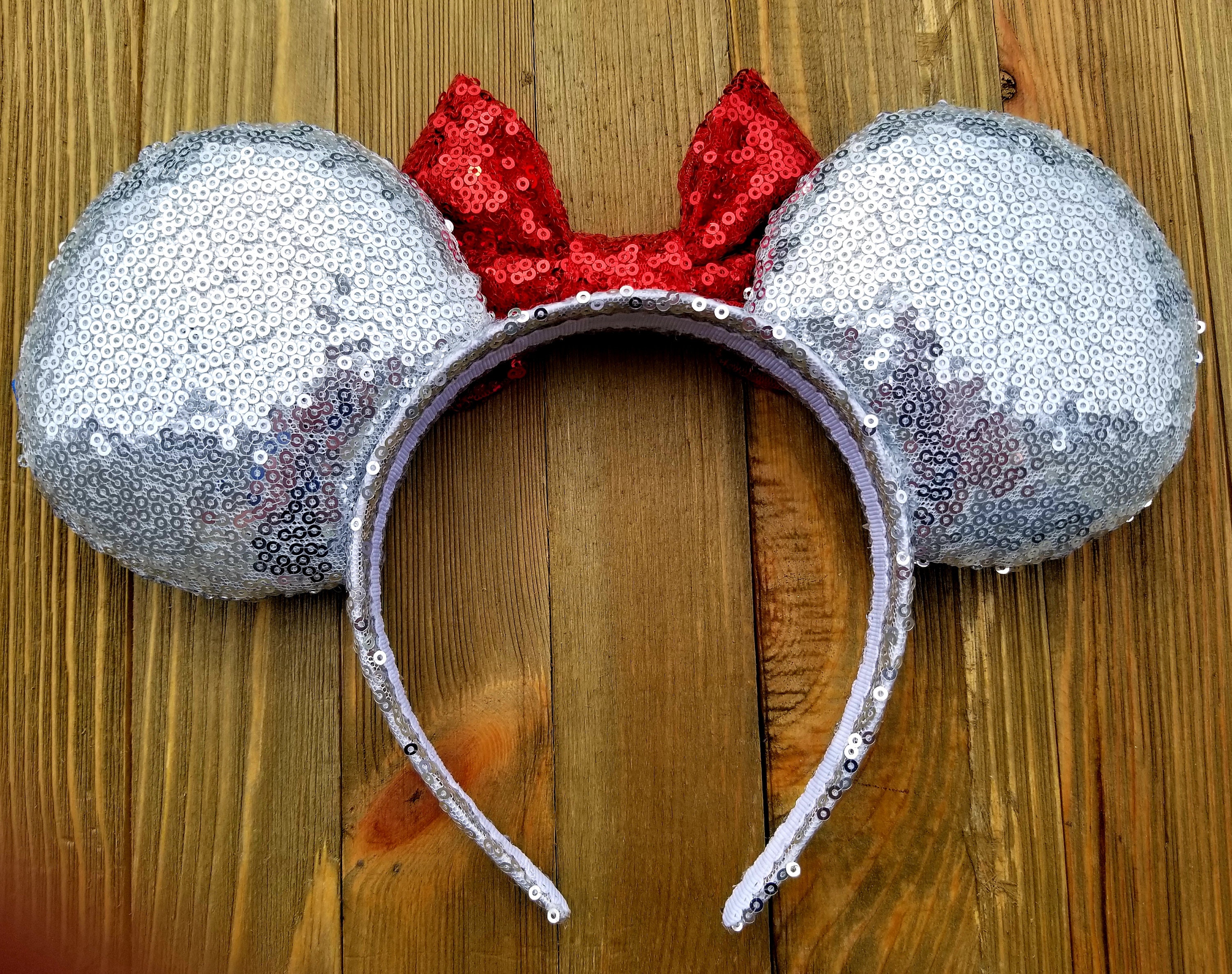Handmade R2-D2 Inspired Disney Ears Sequin Minnie Headband Star Wars R2D2 Droid Mouse Ear Headband Bot Robot Adult Kids  main image 3
