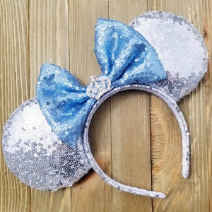 Minnie Mouse Ears, Mickey Ears, Disney Ears, Cinderella Minnie Ears, Cinderella Mouse Ears, Cinderella