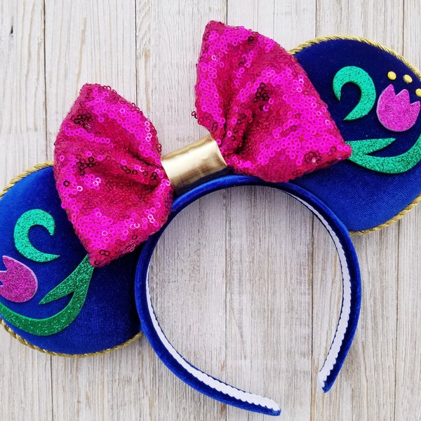 Anna Minnie Ears, Anna Mickey Ears, Anna Disney Ears, Frozen Minnie Ears, Frozen Mickey Ears, Disney Ears, Minnie Mouse Ears, Mickey Ears