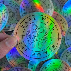 Babe with the Power Labyrinth Holographic Vinyl Sticker Jareth Sticker David Bowie Sticker image 3