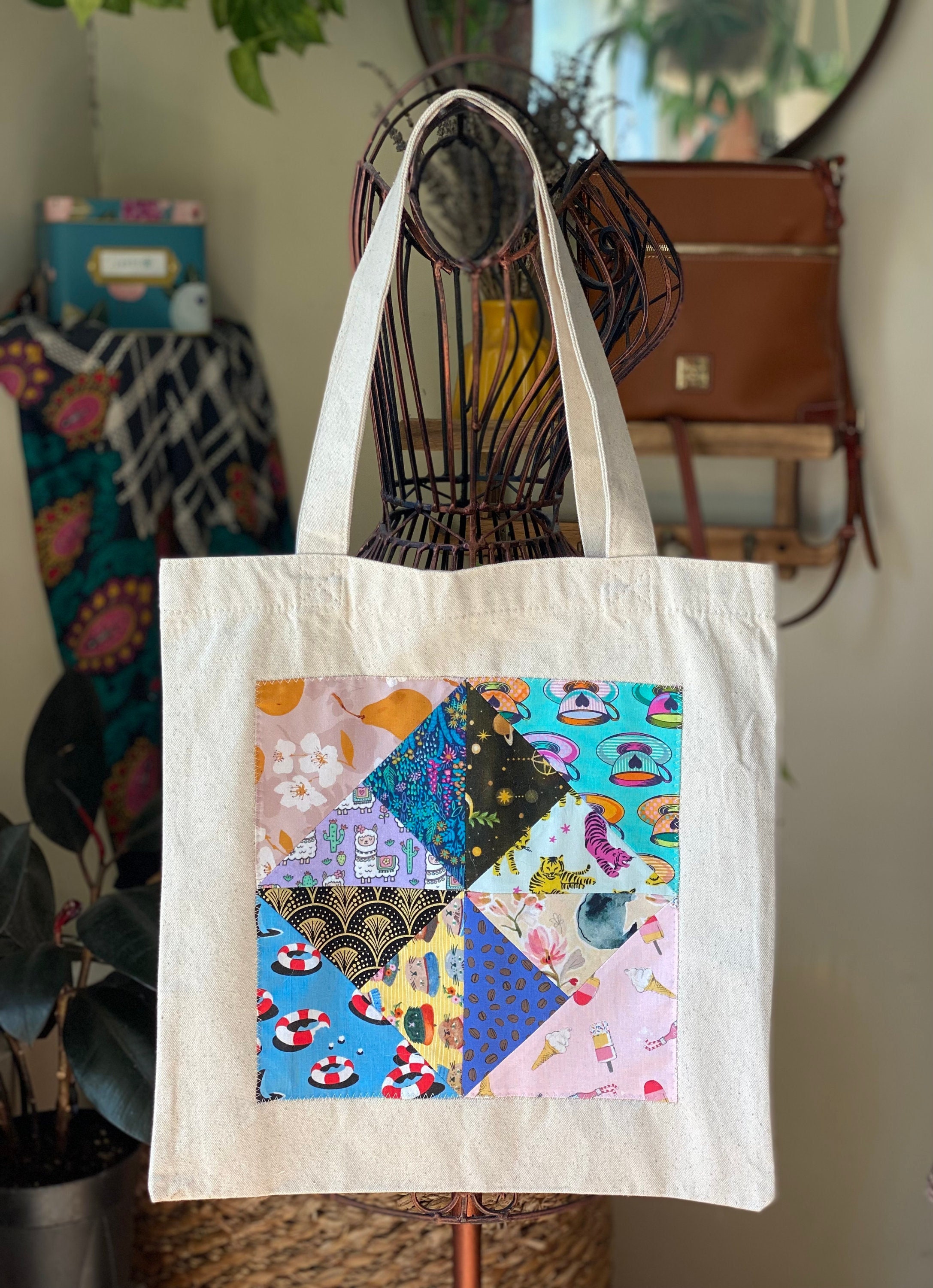 Scrappy Vinyl Tote Bag