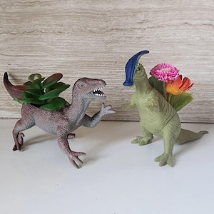 Dino Planters - Cute Toy Dinosaur Planters for Home Decor or Dino-Themed Parties