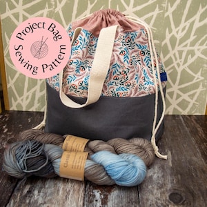 Sewing Pattern: Rho Drawstring Project Bag