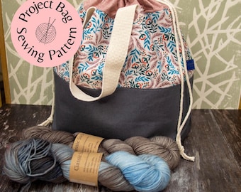 Sewing Pattern: Rho Drawstring Project Bag