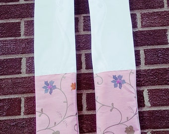 White clergy stole, clergy flower stole, pink clergy stole, clergy stole for woman, stoles wedding, stole for Easter, priest stole, vestment