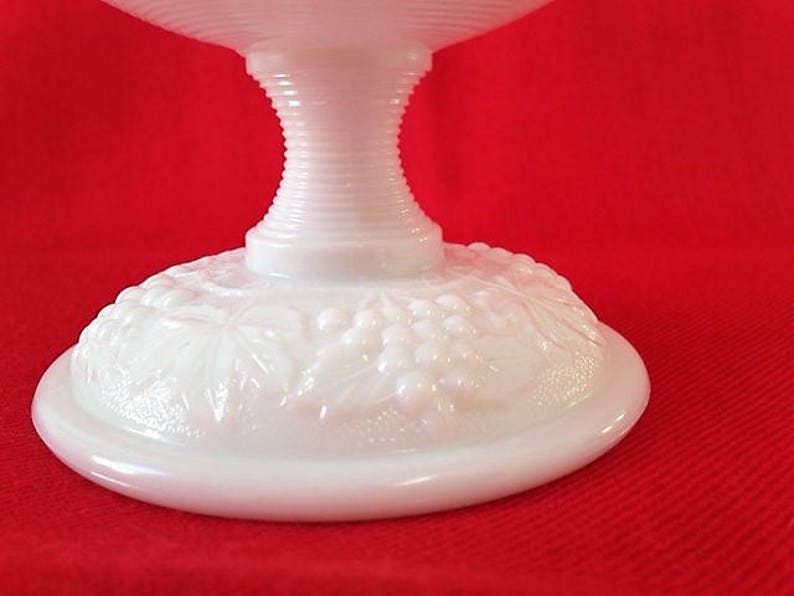 Vintage Milk Glass Compote/pedestal Bowl or Vase Etsy