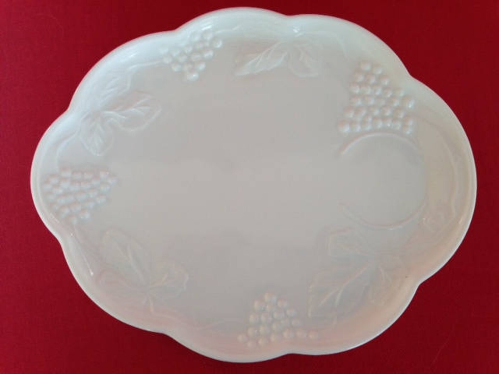 15 Vintage Milk Glass Luncheon Plate and Cup Set Etsy