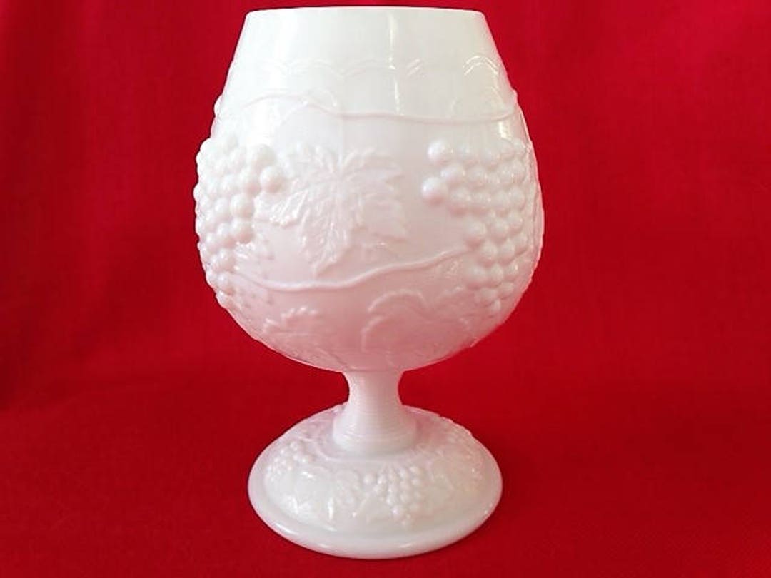 Vintage Milk Glass Compote/pedestal Bowl or Vase Etsy