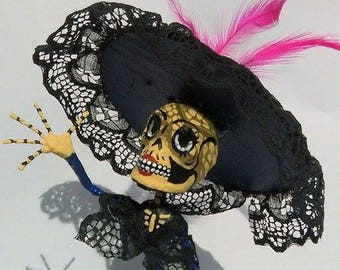 Catrina Papercraft, papier mache, Day of the dead
